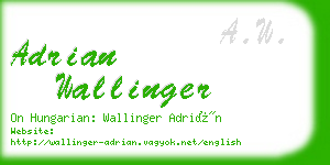 adrian wallinger business card